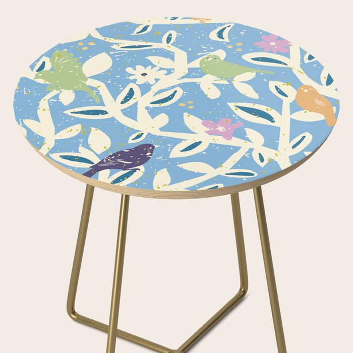 Birds in branches chalky blue Side Table Gallery Image 2