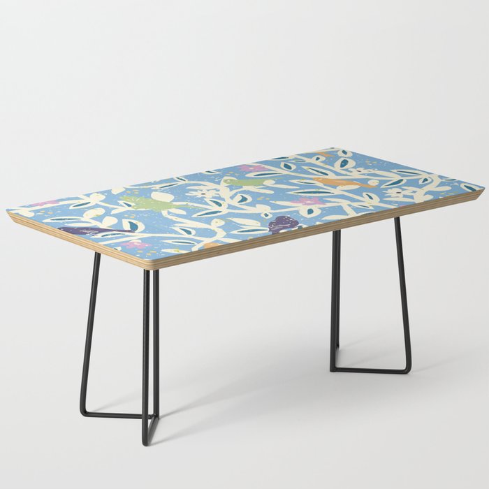 Birds in branches chalky blue Coffee Table Gallery Image 1