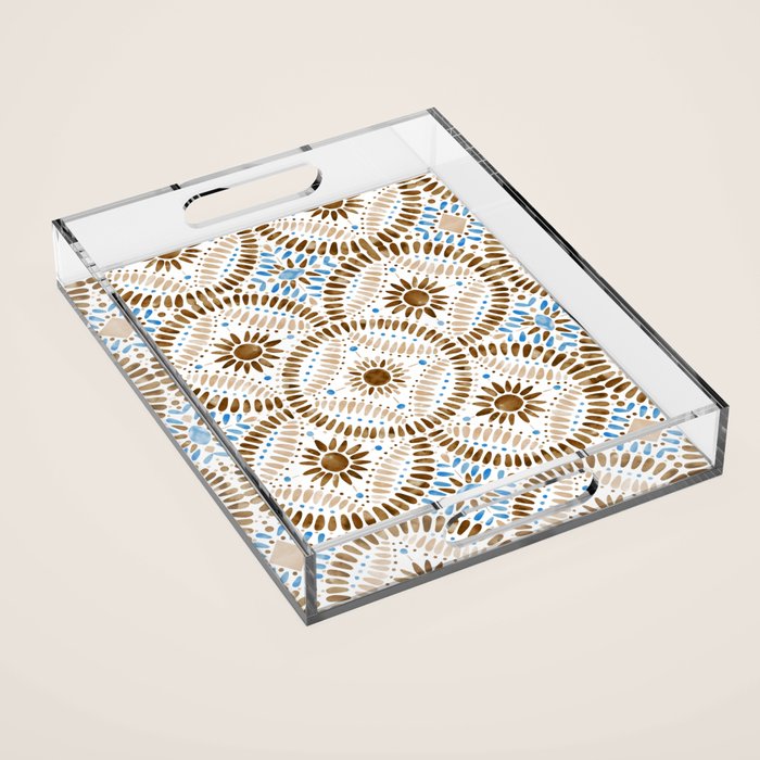 Rustic Tile Mandala A Acrylic Tray Gallery Image 1
