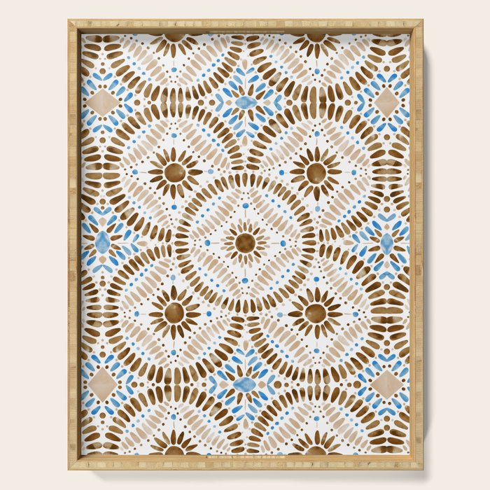 Rustic Tile Mandala A Serving Tray Gallery Image 1