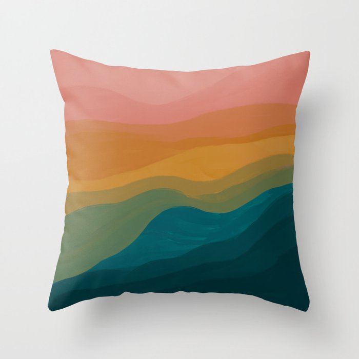 Desert Mountains In Color Throw Pillow Gallery Image 1