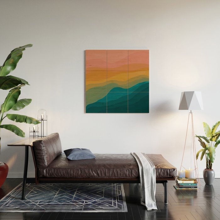 Desert Mountains In Color Wood Wall Art Gallery Image 2