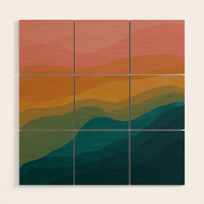 Desert Mountains In Color Wood Wall Art Gallery Image 1