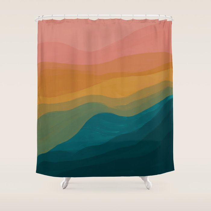 Desert Mountains In Color Shower Curtain Gallery Image 1