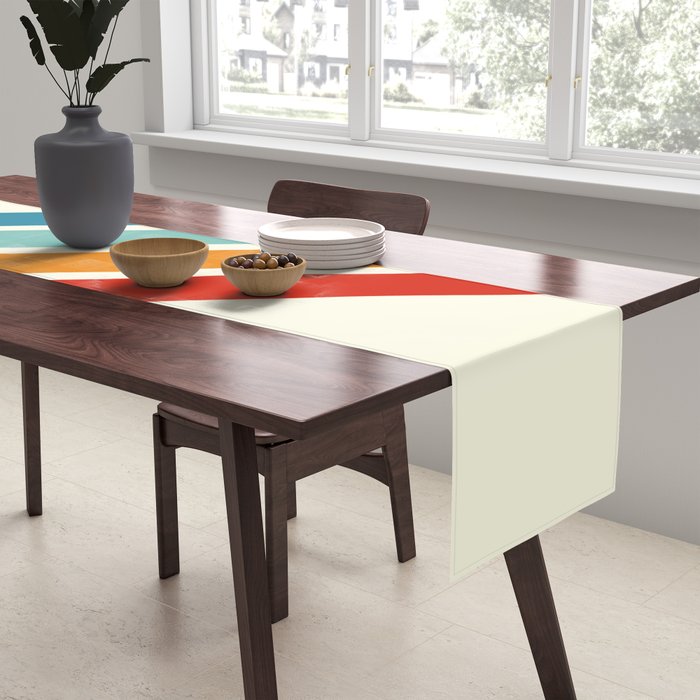 Alator - Classic 70s Retro Summer Stripes Table Runner Gallery Image 2