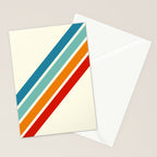 Alator - Classic 70s Retro Summer Stripes Stationery Card Gallery Image 2