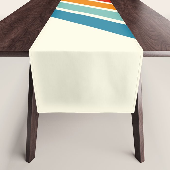 Alator - Classic 70s Retro Summer Stripes Table Runner Gallery Image 1