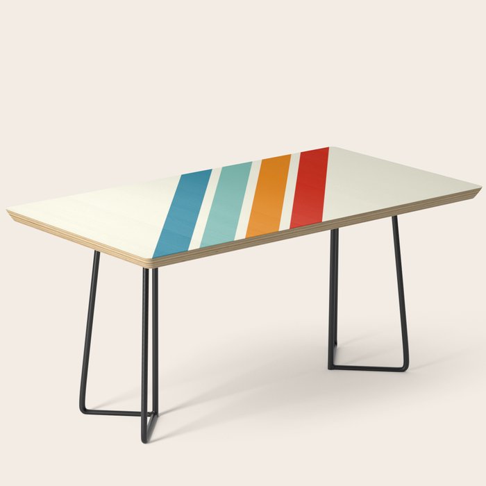 Alator - Classic 70s Retro Summer Stripes Coffee Table Gallery Image 1