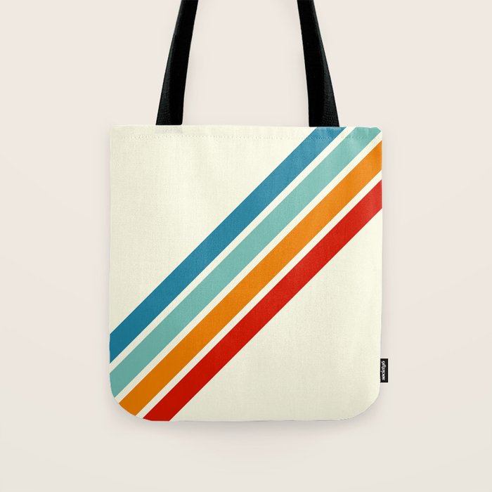 Alator - Classic 70s Retro Summer Stripes Tote Bag Gallery Image 1