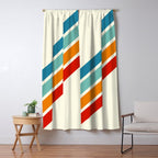 Alator - Classic 70s Retro Summer Stripes Window Curtain Gallery Image 5