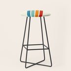 Alator - Classic 70s Retro Summer Stripes Stool Gallery Image 1