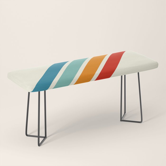 Alator - Classic 70s Retro Summer Stripes Bench Gallery Image 1