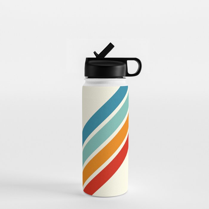 Alator - Classic 70s Retro Summer Stripes Water Bottle Gallery Image 1
