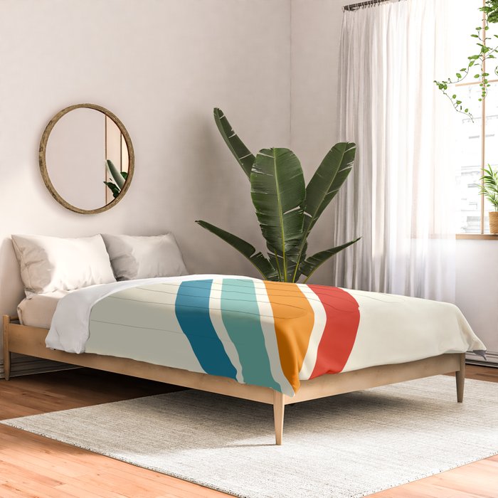 Alator - Classic 70s Retro Summer Stripes Comforter Gallery Image 2