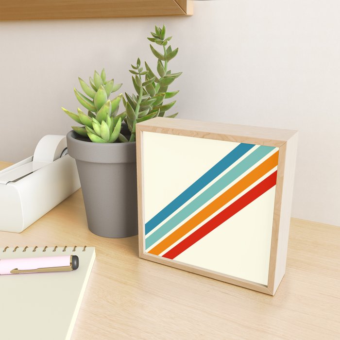 Alator - Classic 70s Retro Summer Stripes Mini Art Print Gallery Image 2