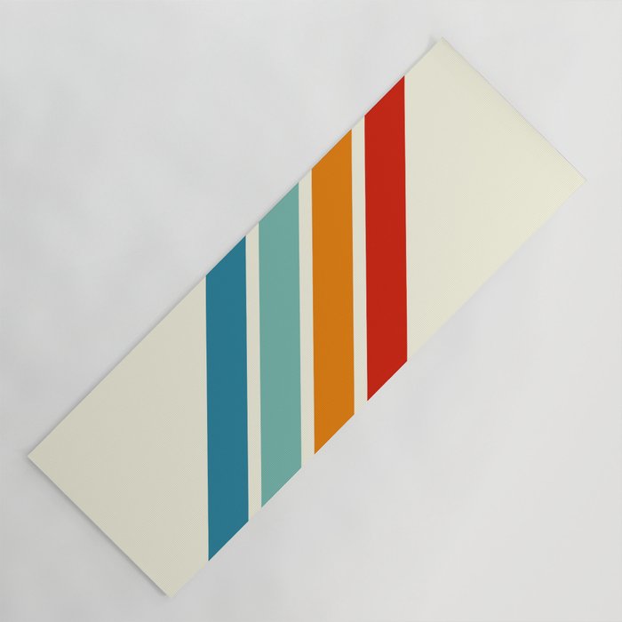 Alator - Classic 70s Retro Summer Stripes Yoga Mat Gallery Image 1