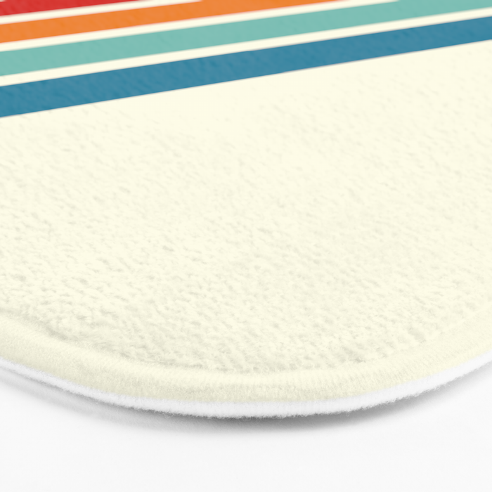 Alator - Classic 70s Retro Summer Stripes Bath Mat Gallery Image 3