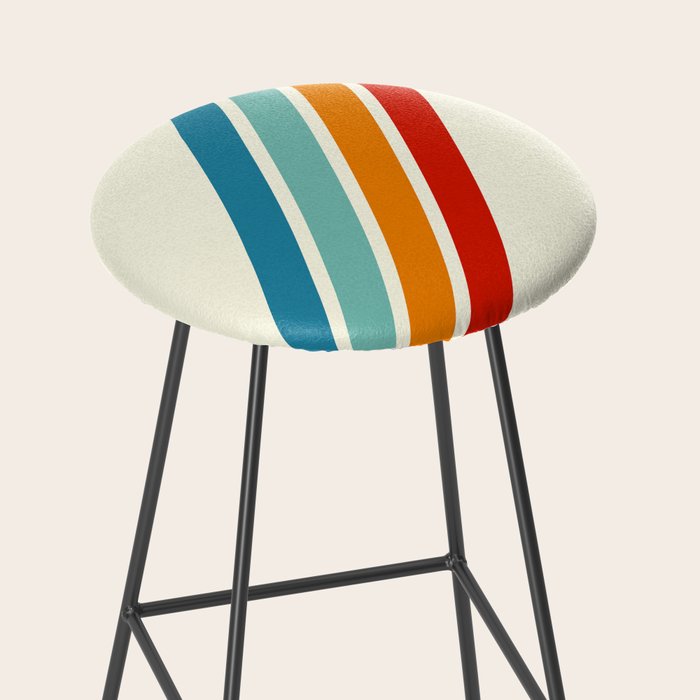 Alator - Classic 70s Retro Summer Stripes Stool Gallery Image 2