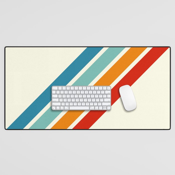 Alator - Classic 70s Retro Summer Stripes Desk Mat Gallery Image 1