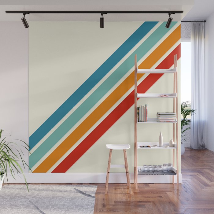 Alator - Classic 70s Retro Summer Stripes Wall Mural Gallery Image 1