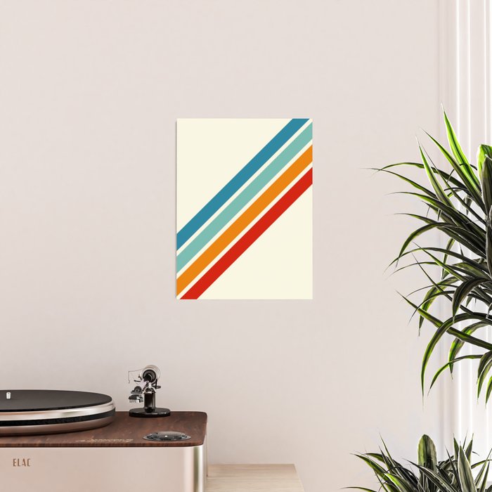 Alator - Classic 70s Retro Summer Stripes Poster Gallery Image 2