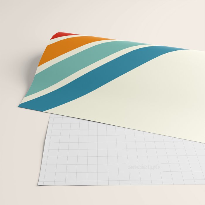 Alator - Classic 70s Retro Summer Stripes Wrapping Paper Gallery Image 2