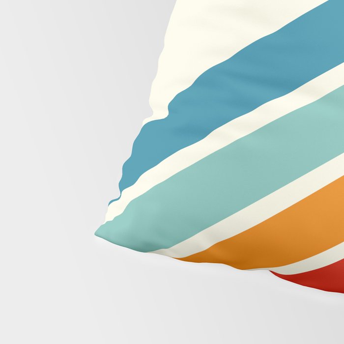 Alator - Classic 70s Retro Summer Stripes Pillow Sham Gallery Image 4
