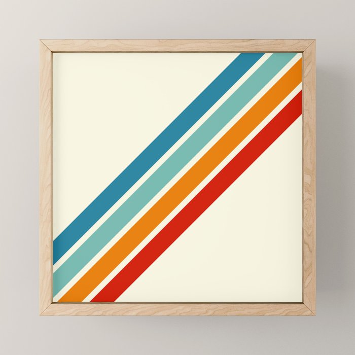 Alator - Classic 70s Retro Summer Stripes Mini Art Print Gallery Image 1