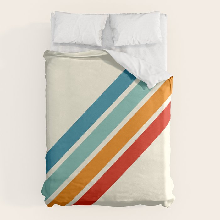 Alator - Classic 70s Retro Summer Stripes Duvet Cover Gallery Image 6