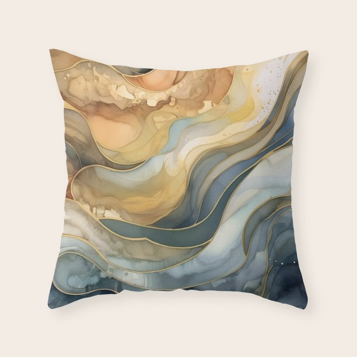 Ocean Nautical Serenade Throw Pillow Gallery Image 1