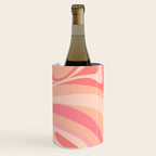 New Groove Retro Swirl Abstract Pattern in Blush Pink Tones Wine Chiller Gallery Image 2