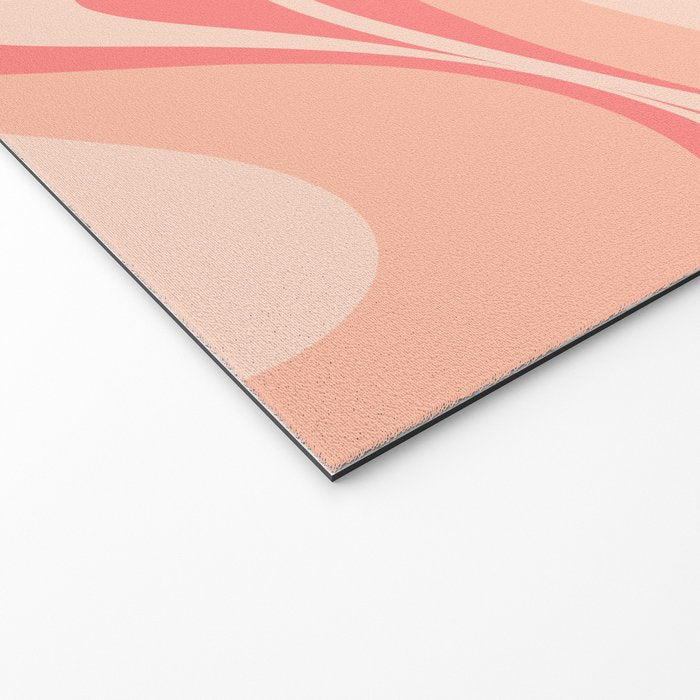 New Groove Retro Swirl Abstract Pattern in Blush Pink Tones Welcome Mat Gallery Image 2