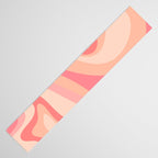 New Groove Retro Swirl Abstract Pattern in Blush Pink Tones Table Runner Gallery Image 3