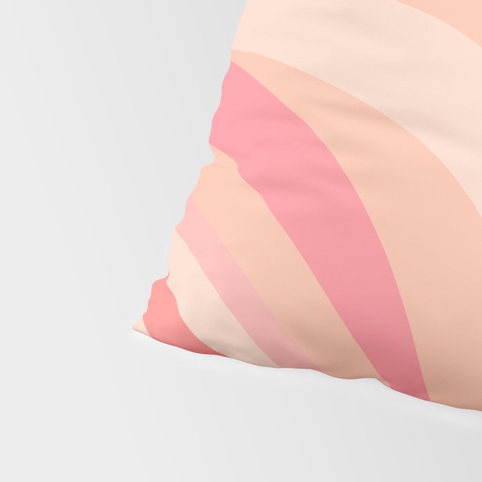 New Groove Retro Swirl Abstract Pattern in Blush Pink Tones Pillow Sham Gallery Image 4