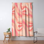 New Groove Retro Swirl Abstract Pattern in Blush Pink Tones Window Curtain Gallery Image 5