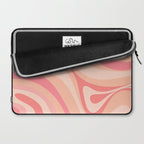 New Groove Retro Swirl Abstract Pattern in Blush Pink Tones Laptop Sleeve Gallery Image 2