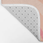 New Groove Retro Swirl Abstract Pattern in Blush Pink Tones Bath Mat Gallery Image 2