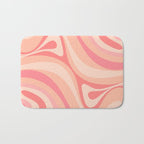 New Groove Retro Swirl Abstract Pattern in Blush Pink Tones Bath Mat Gallery Image 1