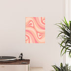 New Groove Retro Swirl Abstract Pattern in Blush Pink Tones Poster Gallery Image 2