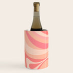 New Groove Retro Swirl Abstract Pattern in Blush Pink Tones Wine Chiller Gallery Image 3