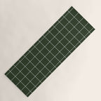 Small Grid Pattern - Deep Green Yoga Mat Gallery Image 1