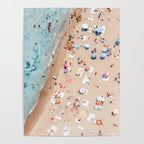 Ocean Print, Beach Print, People Beach Aerial, Wall Decor, Aerial Beach Print, Beach Photography, Bondi Beach Print Poster Gallery Image 4