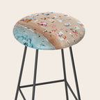 Ocean Print, Beach Print, People Beach Aerial, Wall Decor, Aerial Beach Print, Beach Photography, Bondi Beach Print Stool Gallery Image 2