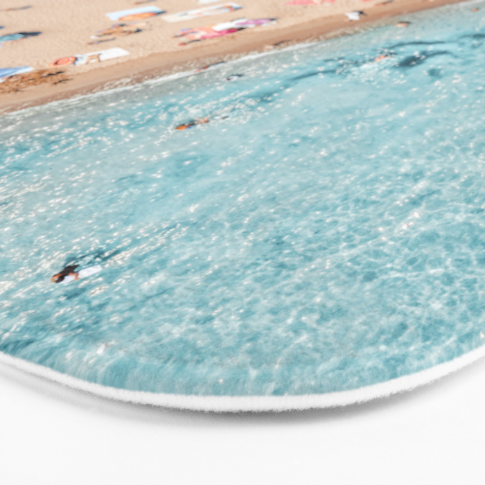 Ocean Print, Beach Print, People Beach Aerial, Wall Decor, Aerial Beach Print, Beach Photography, Bondi Beach Print Bath Mat Gallery Image 3