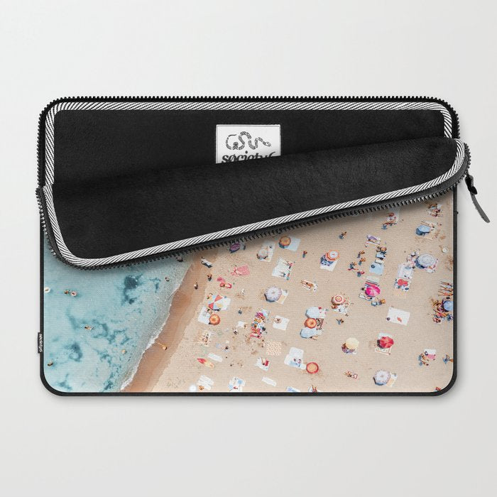Ocean Print, Beach Print, People Beach Aerial, Wall Decor, Aerial Beach Print, Beach Photography, Bondi Beach Print Laptop Sleeve Gallery Image 2