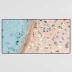 Ocean Print, Beach Print, People Beach Aerial, Wall Decor, Aerial Beach Print, Beach Photography, Bondi Beach Print Desk Mat Gallery Image 3