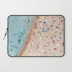 Ocean Print, Beach Print, People Beach Aerial, Wall Decor, Aerial Beach Print, Beach Photography, Bondi Beach Print Laptop Sleeve Gallery Image 1