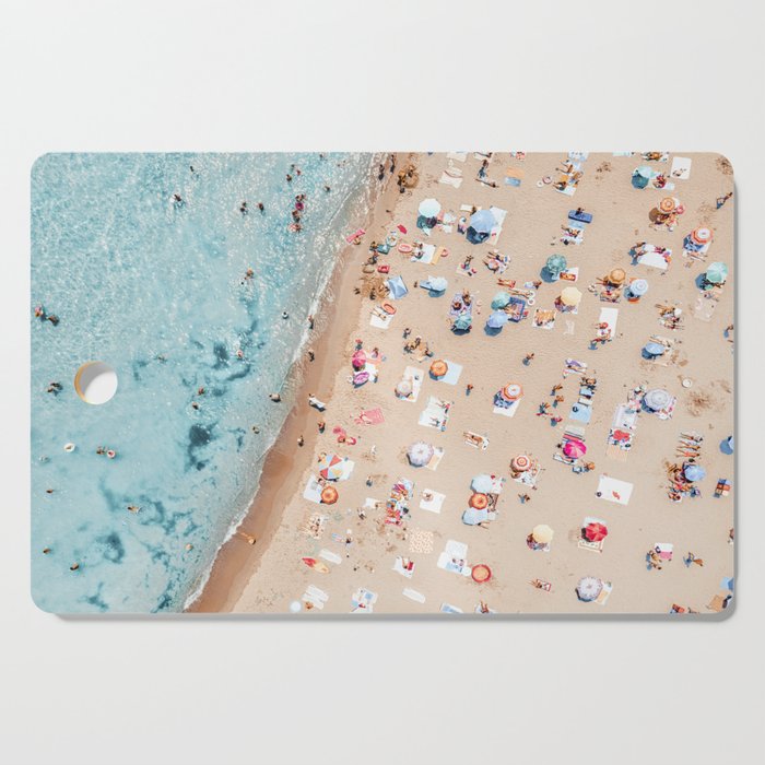Ocean Print, Beach Print, People Beach Aerial, Wall Decor, Aerial Beach Print, Beach Photography, Bondi Beach Print Cutting Board Gallery Image 1