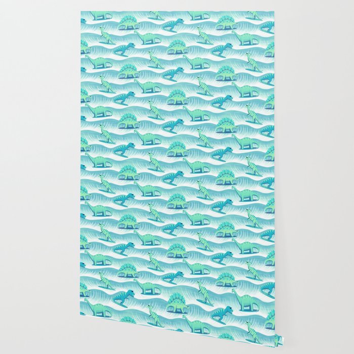 Surfosaurus - Aqua  Wallpaper Gallery Image 2