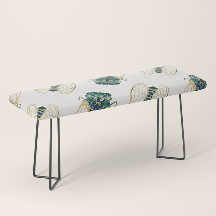 Green & Gold Cicada Bench Gallery Image 1